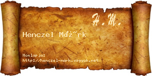 Henczel Márk névjegykártya